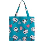 Birtay Cats Bunnies, Koteto Zipper Grocery Tote Bag