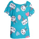 Birtay Cats Bunnies, Koteto Women s Oversized T-Shirt