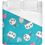 Birtay Cats Bunnies, Koteto Duvet Cover (King Size)