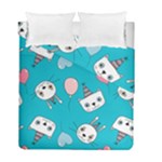 Birtay Cats Bunnies, Koteto Duvet Cover Double Side (Full/ Double Size)