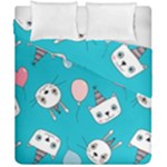 Birtay Cats Bunnies, Koteto Duvet Cover Double Side (California King Size)