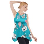 Birtay Cats Bunnies, Koteto Side Drop Tank Tunic