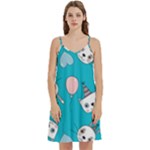 Birtay Cats Bunnies, Koteto Mini Camis Dress With Pockets