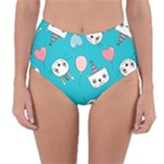 Birtay Cats Bunnies, Koteto Reversible High-Waist Bikini Bottoms