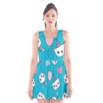 Birtay Cats Bunnies, Koteto Scoop Neck Skater Dress