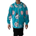 Birtay Cats Bunnies, Koteto Kids  Hooded Windbreaker