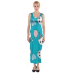 Birtay Cats Bunnies, Koteto Fitted Maxi Dress