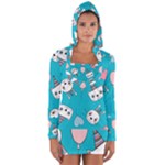 Birtay Cats Bunnies, Koteto Long Sleeve Hooded T-shirt