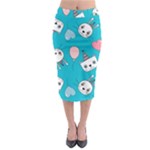 Birtay Cats Bunnies, Koteto Midi Pencil Skirt