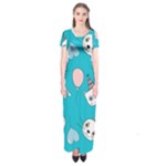 Birtay Cats Bunnies, Koteto Short Sleeve Maxi Dress