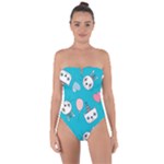 Birtay Cats Bunnies, Koteto Tie Back One Piece Swimsuit