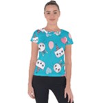 Birtay Cats Bunnies, Koteto Short Sleeve Sports Top 