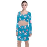 Birtay Cats Bunnies, Koteto Long Sleeve Crop Top & Bodycon Skirt Set