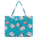 Birtay Cats Bunnies, Koteto Zipper Medium Tote Bag