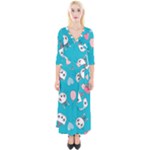 Birtay Cats Bunnies, Koteto Quarter Sleeve Wrap Maxi Dress