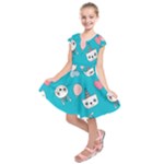 Birtay Cats Bunnies, Koteto Kids  Short Sleeve Dress