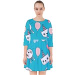 Birtay Cats Bunnies, Koteto Smock Dress