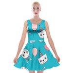 Birtay Cats Bunnies, Koteto Velvet Skater Dress