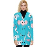 Birtay Cats Bunnies, Koteto Button Up Hooded Coat 