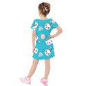 Kids  Short Sleeve Velvet Dress 