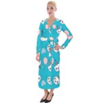 Birtay Cats Bunnies, Koteto Velvet Maxi Wrap Dress