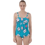 Birtay Cats Bunnies, Koteto Twist Front Tankini Set