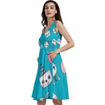 Birtay Cats Bunnies, Koteto Sleeveless V-Neck Skater Dress with Pockets