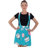 Birtay Cats Bunnies, Koteto Velvet Suspender Skater Skirt