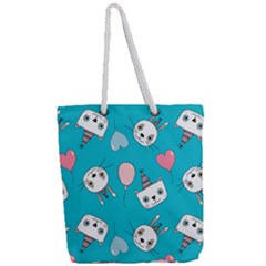 Full Print Rope Handle Tote (Large) 