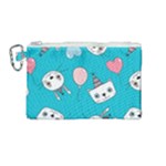 Birtay Cats Bunnies, Koteto Canvas Cosmetic Bag (Medium)