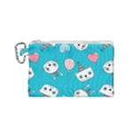 Birtay Cats Bunnies, Koteto Canvas Cosmetic Bag (Small)