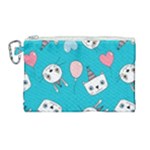 Birtay Cats Bunnies, Koteto Canvas Cosmetic Bag (Large)