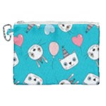 Birtay Cats Bunnies, Koteto Canvas Cosmetic Bag (XL)