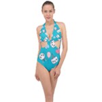 Birtay Cats Bunnies, Koteto Halter Front Plunge Swimsuit