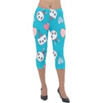 Birtay Cats Bunnies, Koteto Lightweight Velour Capri Leggings 