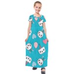 Birtay Cats Bunnies, Koteto Kids  Short Sleeve Maxi Dress