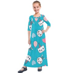 Kids  Quarter Sleeve Maxi Dress 