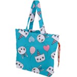 Birtay Cats Bunnies, Koteto Drawstring Tote Bag