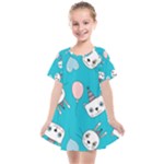 Birtay Cats Bunnies, Koteto Kids  Smock Dress