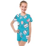 Birtay Cats Bunnies, Koteto Kids  Mesh T-Shirt and Shorts Set