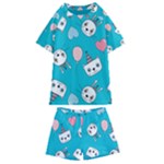 Birtay Cats Bunnies, Koteto Kids  Swim T-Shirt and Shorts Set