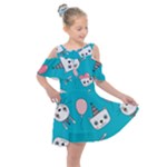 Birtay Cats Bunnies, Koteto Kids  Shoulder Cutout Chiffon Dress