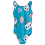 Birtay Cats Bunnies, Koteto Kids  Cut-Out Back One Piece Swimsuit