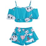 Birtay Cats Bunnies, Koteto Kids  Off Shoulder Skirt Bikini