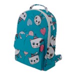 Birtay Cats Bunnies, Koteto Flap Pocket Backpack (Large)