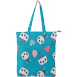 Birtay Cats Bunnies, Koteto Double Zip Up Tote Bag