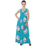 Birtay Cats Bunnies, Koteto Empire Waist Velour Maxi Dress