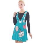 Birtay Cats Bunnies, Koteto Plunge Pinafore Velour Dress