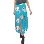 Birtay Cats Bunnies, Koteto Velour Split Maxi Skirt