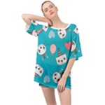 Birtay Cats Bunnies, Koteto Oversized Chiffon Top